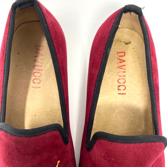 Davucci Red Velvet Slippers - Picture 2 of 7